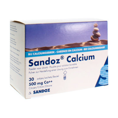 SANDOZ CALCIUM PULV SACH 30X500MG